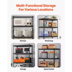 Storage Shelves, 2400 lbs, 4 Tier Heavy Duty Garage Shelving, 20 D x 40 W x 60 H Adjustable Metal Shelves for Industrial Shelving Unit