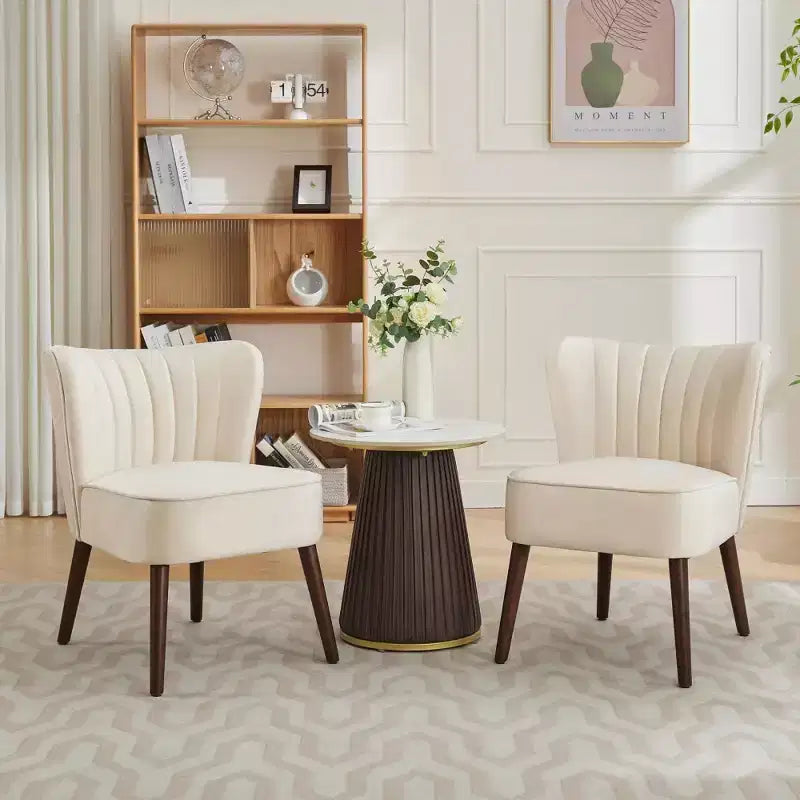 Modern Velvet Accent Chair for Living Room C Mid-Century Wingback Lounge Chair with Solid Wood Legs, 300lb Capacity C Plush Upholstered Armchair