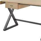 50 Gold and Black Aluminum Writing Desk