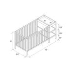 3-in-1 Convertible Crib & Changer Combo
