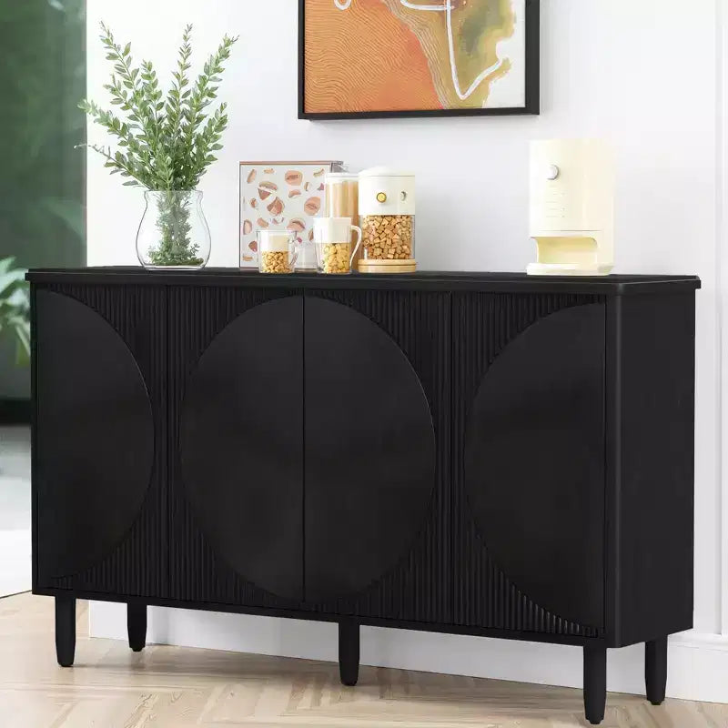 Spacious Countertop Buffet Cabinet 4-Tier Storage for Dishware Utensils