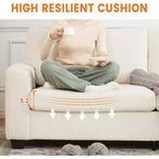 83 Inch Modern 3 Seater Sofa - Deep Seats Couch, Comfortable Cloud Couch, Perfect for Living Room, Bedroom, Office