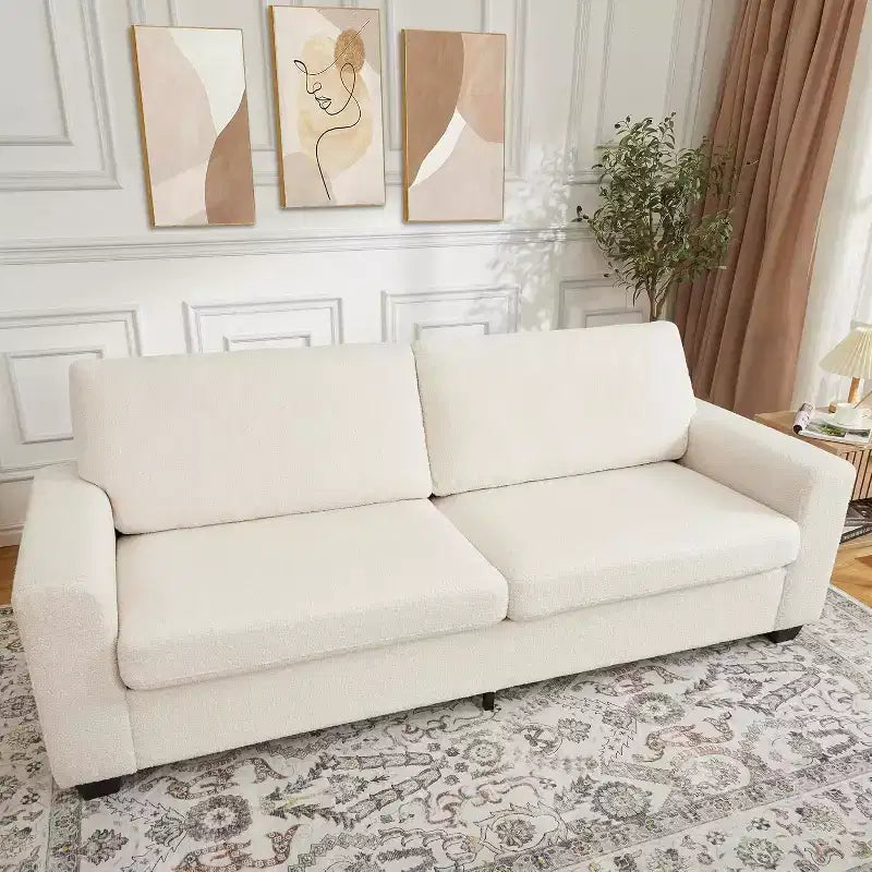 83 Inch Modern 3 Seater Sofa - Deep Seats Couch, Comfortable Cloud Couch, Perfect for Living Room, Bedroom, Office