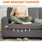 83 Inch Modern 3 Seater Sofa - Deep Seats Couch, Comfortable Cloud Couch, Perfect for Living Room, Bedroom, Office