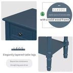 Juliana Solid Wood Console Table with Storage Drawers and Bottom Shelf