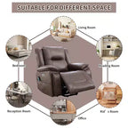 Massage Lift Recliner Chair with Heat and Vibration, Upholstered Reclining Chair with Cup Holder, Storage Pocket, USB Port for Living Room