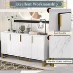 Gracie 60 Modern Sideboard Buffet Cabinet with Adjustable Shelves and Doors