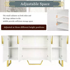 Gracie 60 Modern Sideboard Buffet Cabinet with Adjustable Shelves and Doors