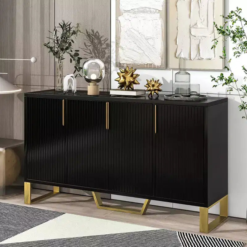 Gracie 60 Modern Sideboard Buffet Cabinet with Adjustable Shelves and Doors