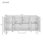 Gracie 60 Modern Sideboard Buffet Cabinet with Adjustable Shelves and Doors