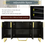 Gracie 60 Modern Sideboard Buffet Cabinet with Adjustable Shelves and Doors