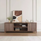 80 '' TV Stand,Modern Entertainment Center with Storage,Wooden Media Cabinet with Fluted Door for Living Room Bedroom