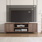 80 '' TV Stand,Modern Entertainment Center with Storage,Wooden Media Cabinet with Fluted Door for Living Room Bedroom