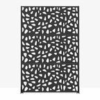72 inch Galvanized Frame Room Divider Privacy Screen Freestanding Garden Fence Patio Black