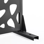 72 inch Galvanized Frame Room Divider Privacy Screen Freestanding Garden Fence Patio Black