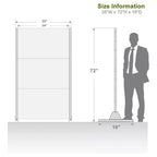 72 inch Rectangle Room Divider Metal Galvanized Frame Privacy Screen Garden Fence Patio Black
