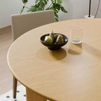 42 Wood Round Dining Table for 4, Farmhouse Modern Kitchen & Dining Room Table