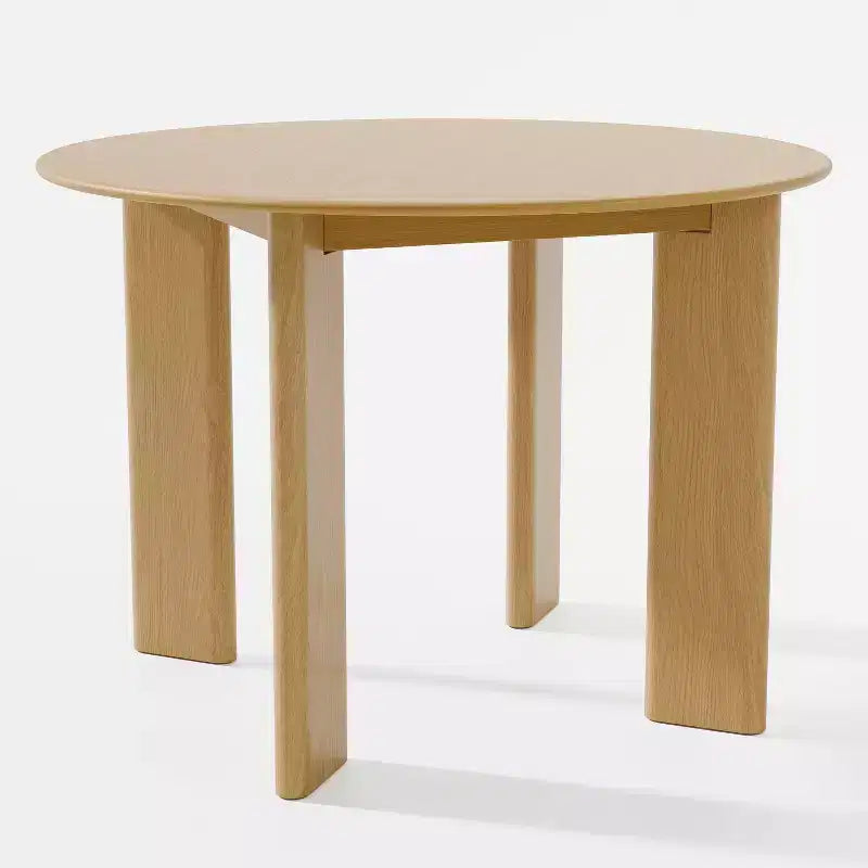 42 Wood Round Dining Table for 4, Farmhouse Modern Kitchen & Dining Room Table