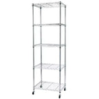 Karl Home 23.62 in.W Steel Height -Adjustable Shelving Unit with Wheels