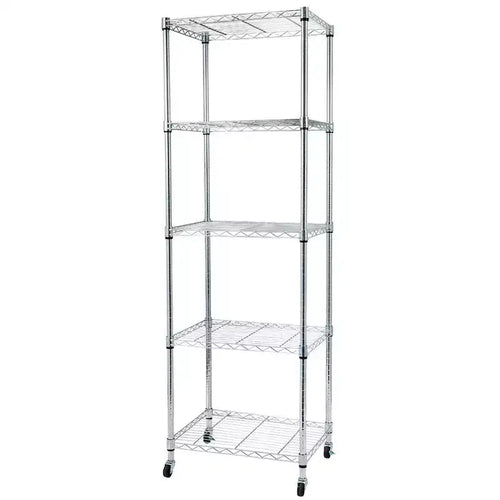 Karl Home 23.62 in.W Steel Height -Adjustable Shelving Unit with Wheels