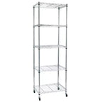 23.62 in.W Steel Height -Adjustable Shelving Unit with Wheels