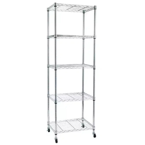 23.62 in.W Steel Height -Adjustable Shelving Unit with Wheels