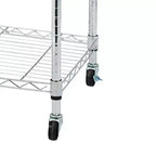 23.62 in.W Steel Height -Adjustable Shelving Unit with Wheels