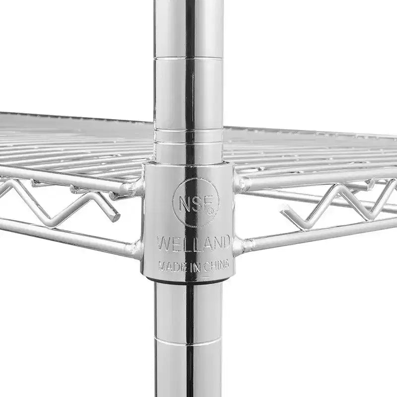 23.62 in.W Steel Height -Adjustable Shelving Unit with Wheels