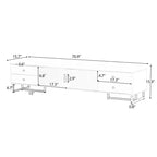 White TV Console with 4 Drawers and Cabinet Storage for Living Room, Fits TVs up to 70 Inch