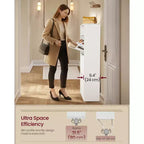Shoe Cabinet, Open Compartment, Adjustable and Removable Dividers, 3 Flip Drawers, for 21-24 Pairs, Cloud White
