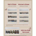 Shoe Cabinet, Open Compartment, Adjustable and Removable Dividers, 3 Flip Drawers, for 21-24 Pairs, Cloud White