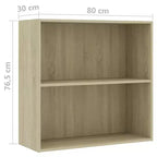 Book Cabinet Sonoma Oak Engineered Wood Medium Book Cabinet