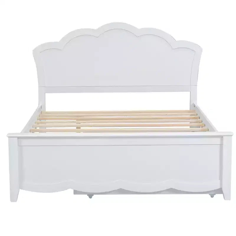 Queen Size Platform Bed?With Twin Size Trundle, Easy Assembly