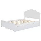 Queen Size Platform Bed?With Twin Size Trundle, Easy Assembly