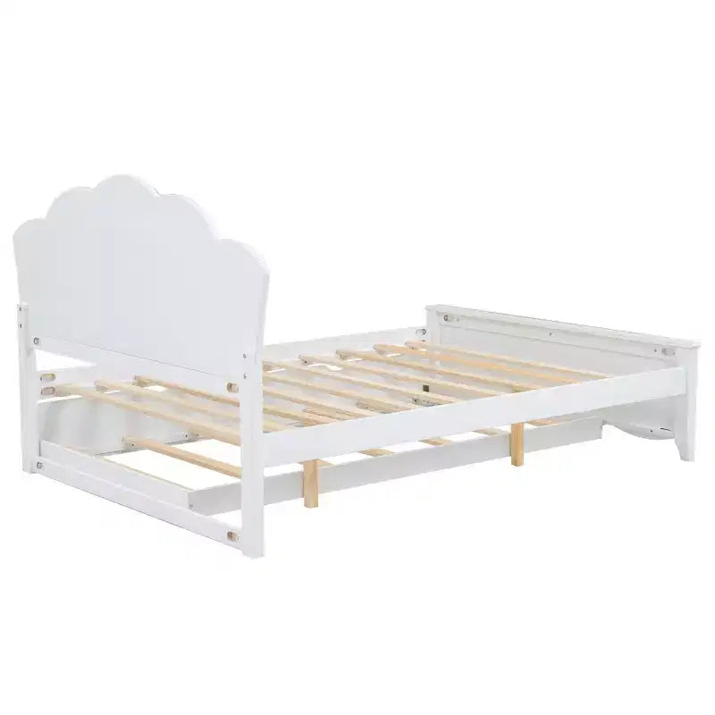 Queen Size Platform Bed?With Twin Size Trundle, Easy Assembly