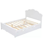Queen Size Platform Bed?With Twin Size Trundle, Easy Assembly