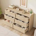 47 Wide 6-Drawer Dresser for Bedroom, Wooden Chest of Drawers with Large Storage, Closet Organizer Furniture for Living Room