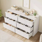 47 Wide 6-Drawer Dresser for Bedroom, Wooden Chest of Drawers with Large Storage, Closet Organizer Furniture for Living Room