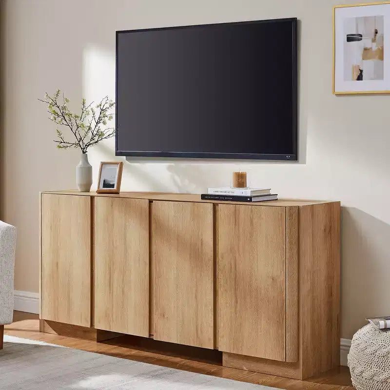 Sideboard Buffet Cabinet with Storage, 66 Buffet Table with 4 Doors, Modern Sideboards and Buffets for Kitchen, Dining Room, Living Room