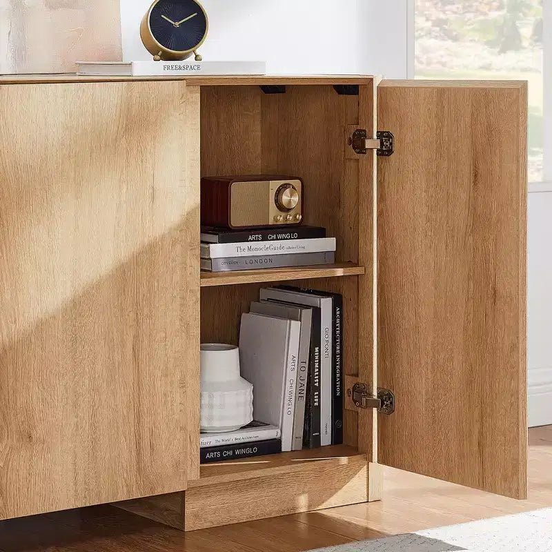 Sideboard Buffet Cabinet with Storage, 66 Buffet Table with 4 Doors, Modern Sideboards and Buffets for Kitchen, Dining Room, Living Room
