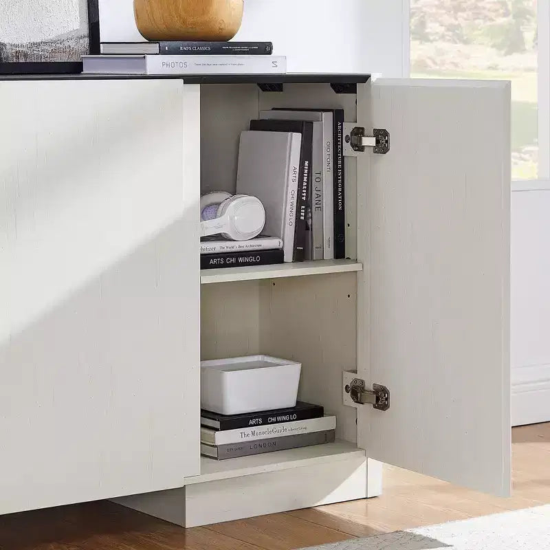 Sideboard Buffet Cabinet with Storage, 66 Buffet Table with 4 Doors, Modern Sideboards and Buffets for Kitchen, Dining Room, Living Room