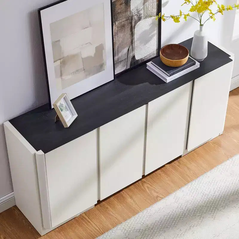 Sideboard Buffet Cabinet with Storage, 66 Buffet Table with 4 Doors, Modern Sideboards and Buffets for Kitchen, Dining Room, Living Room