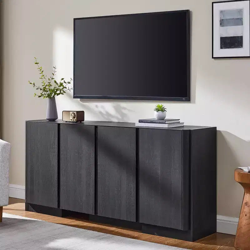 Sideboard Buffet Cabinet with Storage, 66 Buffet Table with 4 Doors, Modern Sideboards and Buffets for Kitchen, Dining Room, Living Room