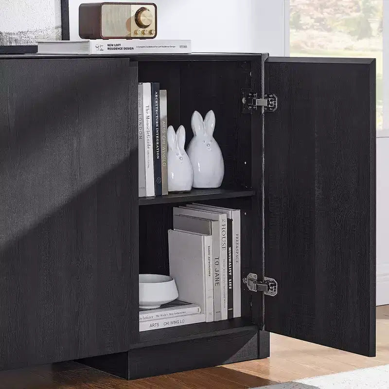 Sideboard Buffet Cabinet with Storage, 66 Buffet Table with 4 Doors, Modern Sideboards and Buffets for Kitchen, Dining Room, Living Room