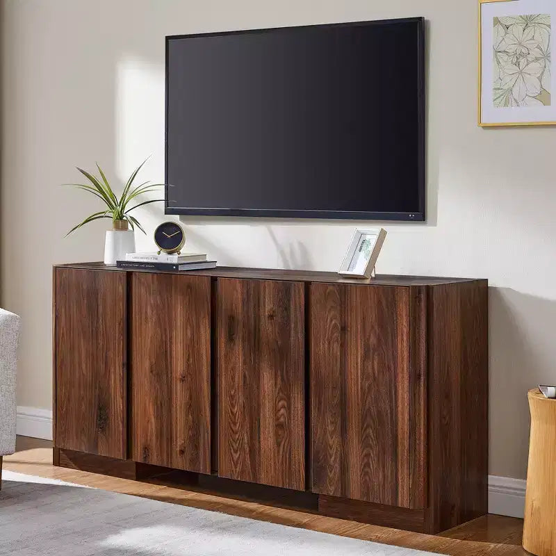 Sideboard Buffet Cabinet with Storage, 66 Buffet Table with 4 Doors, Modern Sideboards and Buffets for Kitchen, Dining Room, Living Room