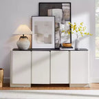 Sideboard Buffet Cabinet with Storage, 66 Buffet Table with 4 Doors, Modern Sideboards and Buffets for Kitchen, Dining Room, Living Room