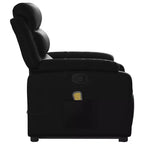 Stand Up Massage Recliner Chair Black Faux leather, metal, plywood