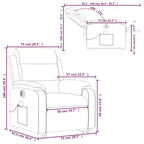 Stand Up Massage Recliner Chair Black Faux leather, metal, plywood