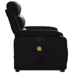 Stand Up Massage Recliner Chair Black Faux leather, metal, plywood