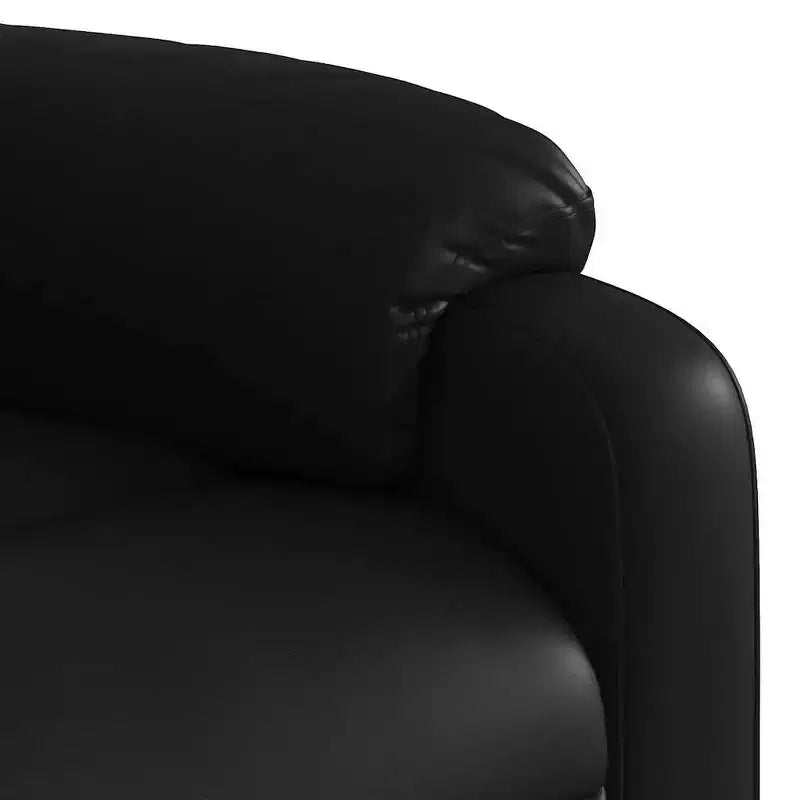 Stand Up Massage Recliner Chair Black Faux leather, metal, plywood
